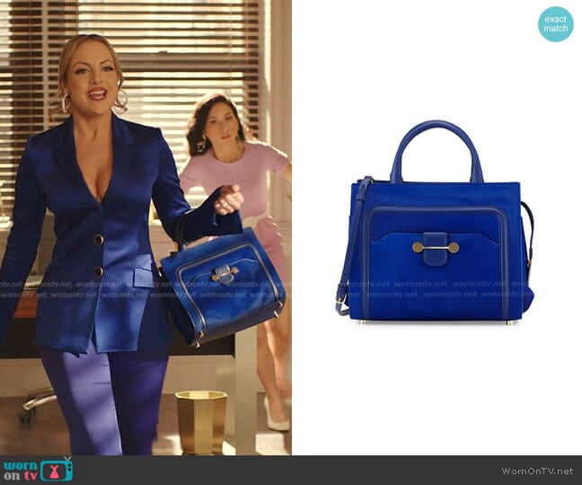 Jason Wu Daphne Calf-Hair Tote Bag worn by Fallon Carrington (Elizabeth Gillies) on Dynasty