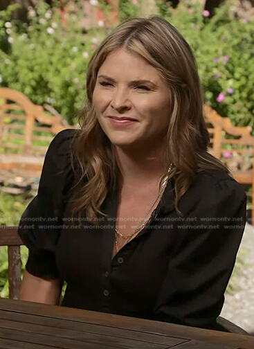 Jenna’s black puff sleeve top on Today