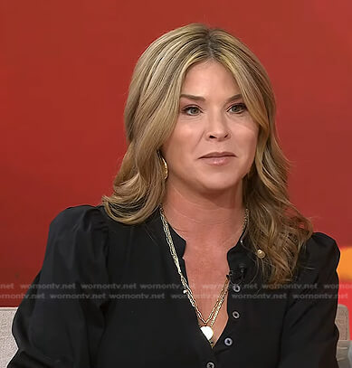 Jenna’s black puff sleeve top on Today