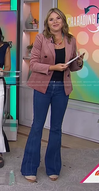 Jenna’s pink blazer and flare jeans on Today