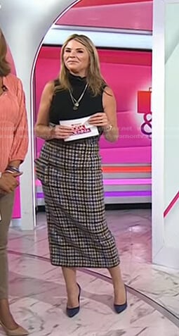 Jenna’s plaid high-waist pencil skirt on Today
