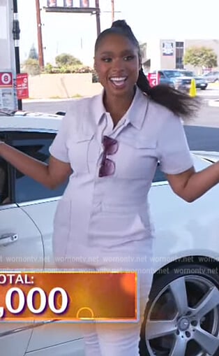 Jennifer’s lilac denim jumpsuit on The Jennifer Hudson Show