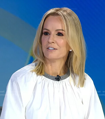 Jennifer’s white jewel neck top on Good Morning America