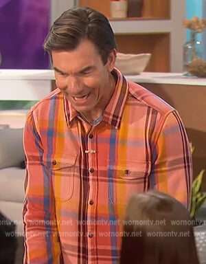 Jerry’s orange plaid shirt on The Talk