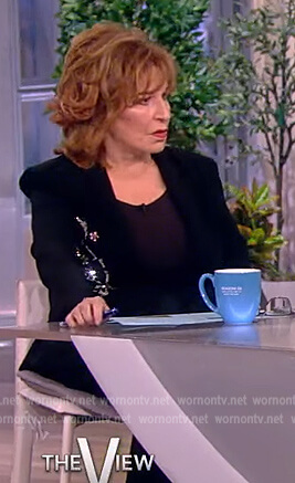 Joy’s black embellished blazer on The View