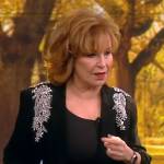 Joy’s black crystal embellished blazer on The View