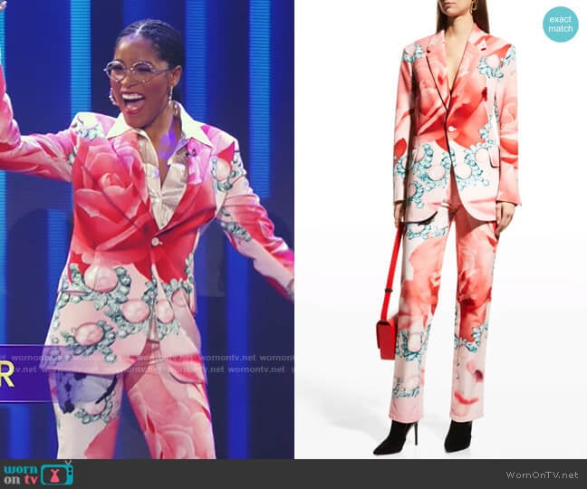 Just Cavalli Eva Fluid Crepe Blazer worn by Keke Palmer on Password