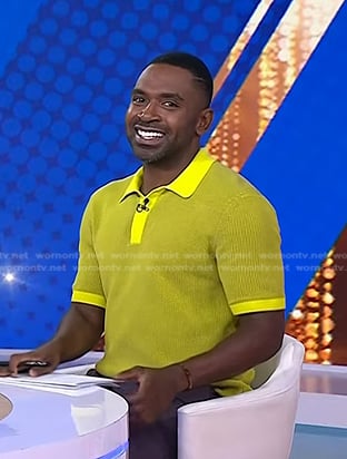 Justin’s yellow polo shirt on Today
