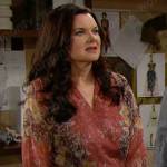 Katie’s printed wrap dress on The Bold and the Beautiful