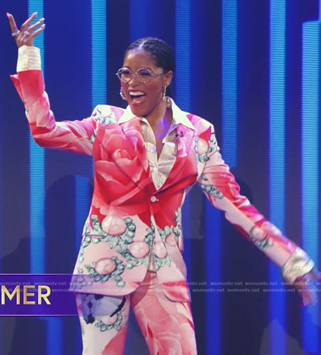 Keke Palmer’s rose print suit on Password