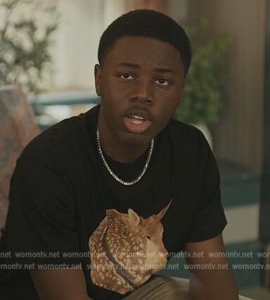 Kevin’s baby deer graphic tee on The Chi
