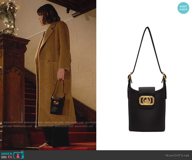 Lanvin Satin Swan Bucket Bag worn by Rachel Friedman (Alexandra Turshen) on Partner Track