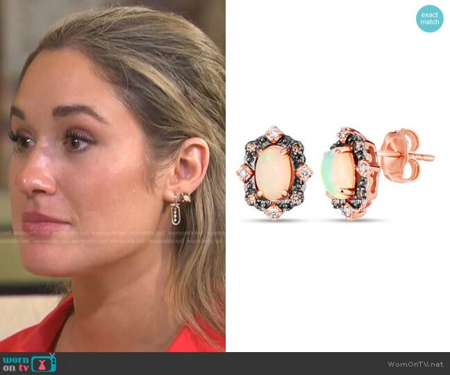 Le Vian 14K Strawberry Gold Earrings worn by Rachel Recchia on The Bachelorette