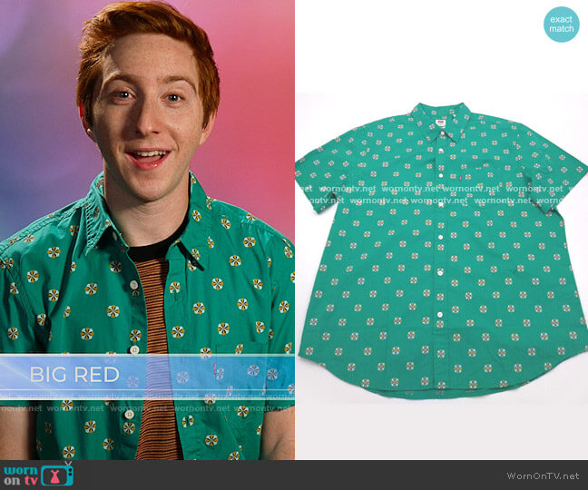 Levis Printed Shirt worn by Big Red (Larry Saperstein) on High School Musical The Musical The Series