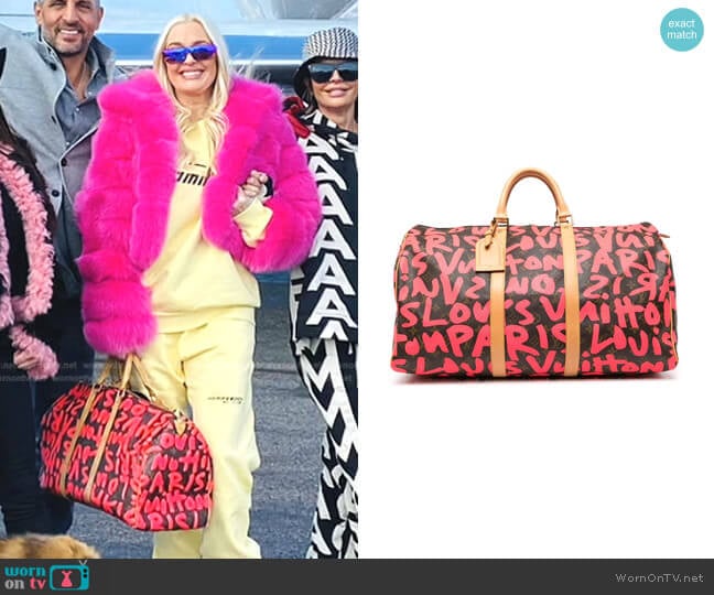 Louis Vuitton x Stephen Sprouse Keepall 50 Holdall Bag worn by Erika Jayne on The Real Housewives of Beverly Hills