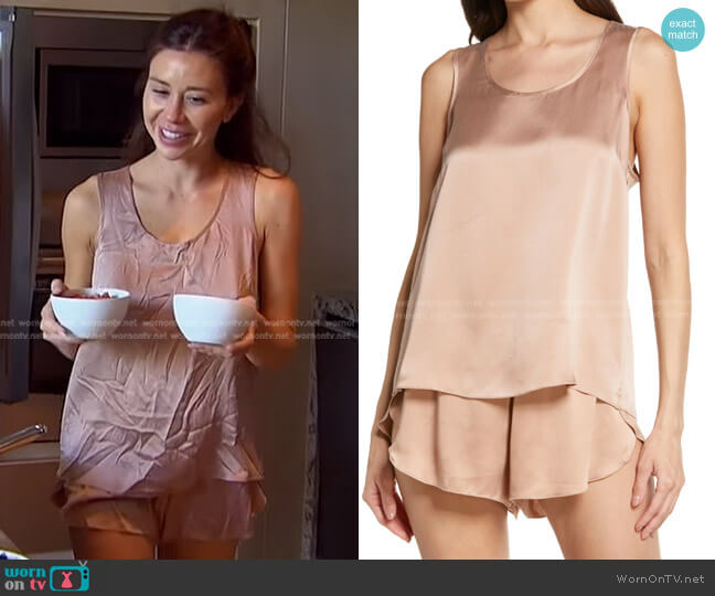 Lunya Washable Silk Short Pajamas worn by Gabriela Windey on The Bachelorette