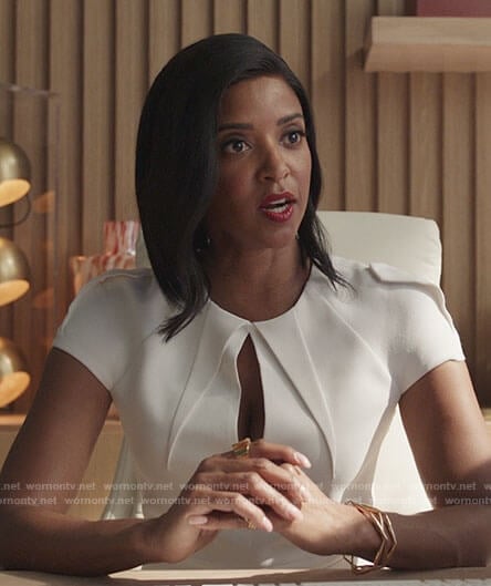Mallory’s white keyhole dress on She-Hulk Attorney at Law