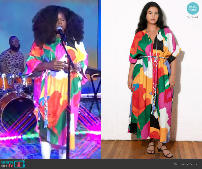 Mara Hoffman Ava Dress worn by Danielle Ponder on CBS Mornings