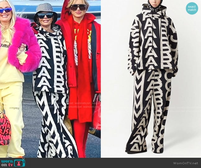 Marc Jacobs The Monogram Oversized Hoodie worn by Lisa Rinna on The Real Housewives of Beverly Hills