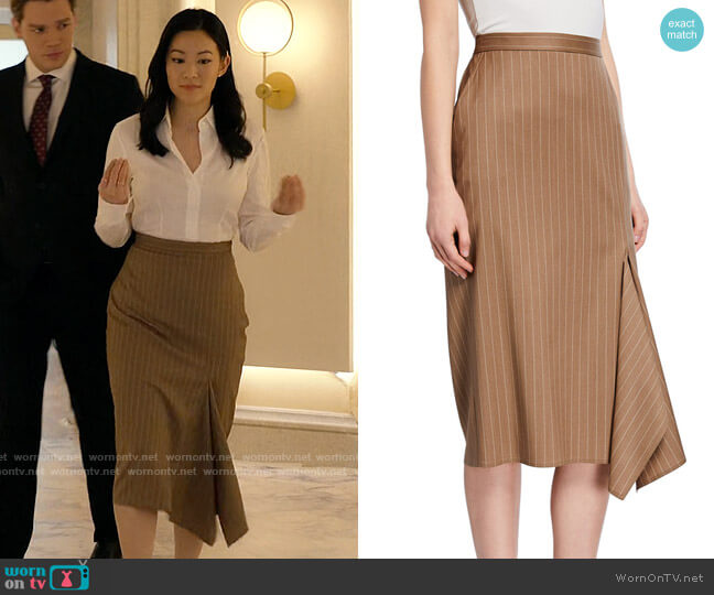 Max Mara Fedora Skirt worn by Ingrid Yun (Arden Cho) on Partner Track