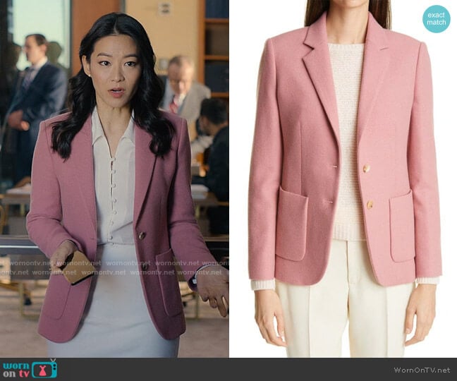 Max Mara John Two Button Jacket worn by Ingrid Yun (Arden Cho) on Partner Track