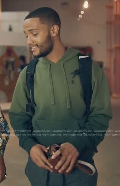 Micah’s green ombre hoodie on Queen Sugar