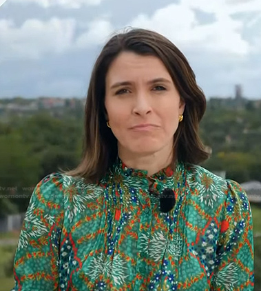 Molly’s green floral top on Today