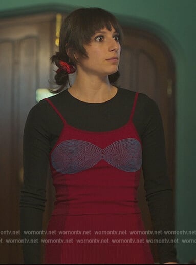 Musa’s red contrast top and leggings on Fate The Winx Saga
