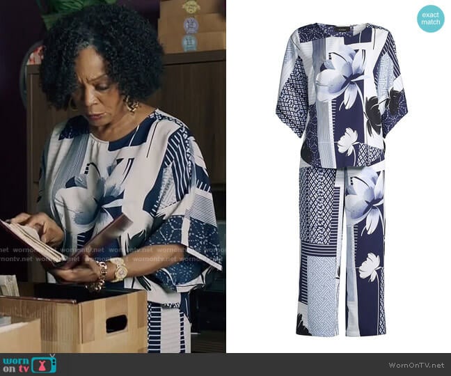 Natori Kabuki Pajama Set worn by Violet Bordelon (Tina Lifford) on Queen Sugar