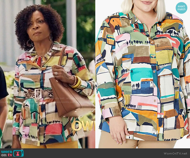 Nic + Zoe Street Seen Shirt worn by Violet Bordelon (Tina Lifford) on Queen Sugar