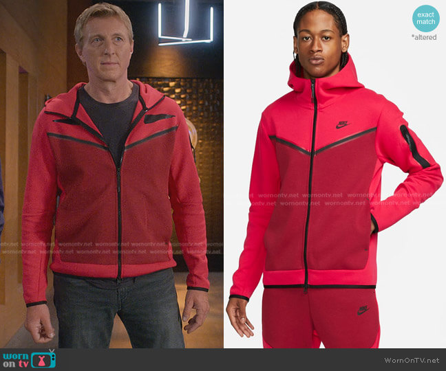 Nike Tech Fleece Full Zip Hoodie worn by Johnny Lawrence (William Zabka) on Cobra Kai