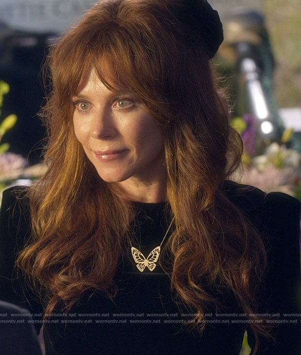 Nicky’s butterfly necklace on Monarch