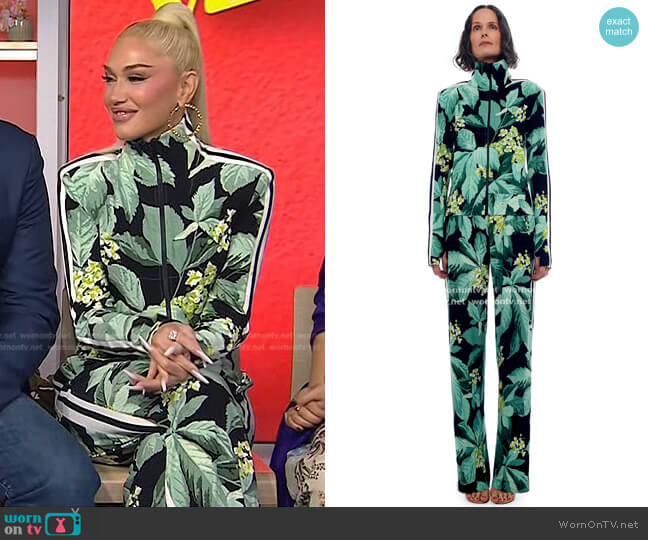 Norma Kamali Side Stripe Turtle Jacket worn by Gwen Stefani on Today