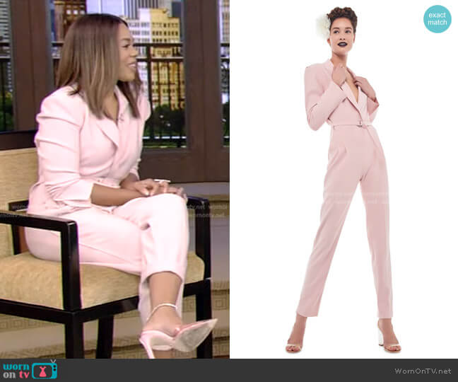 Norma Kamali Single Breasted Jumpsuit worn by Regina Hall on Live with Kelly and Mark
