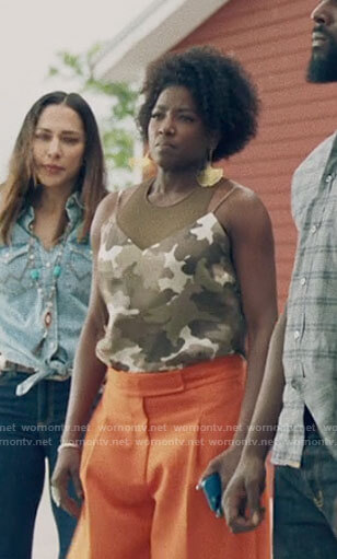 Nova’s camo cami on Queen Sugar