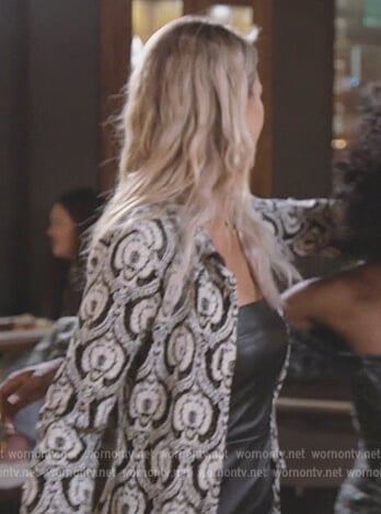 Olivia’s geometric print jacket on Southern Charm