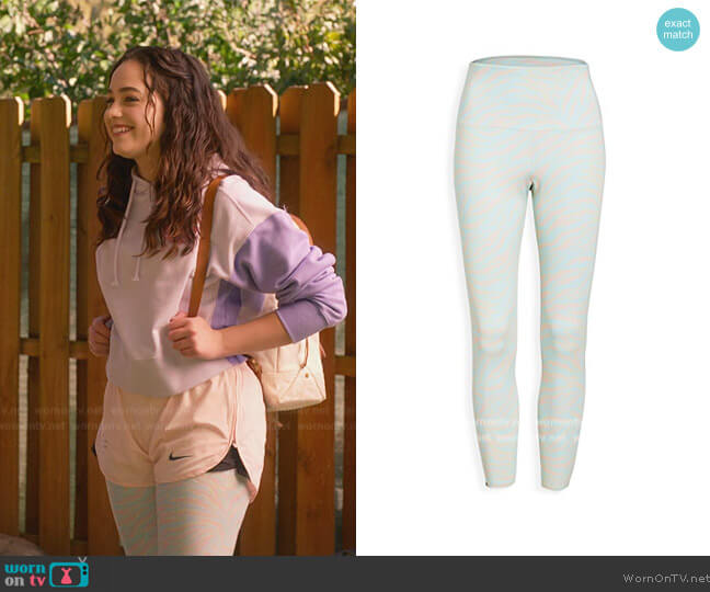 Onzie High Basic Midi Leggings worn by Samantha LaRusso (Mary Mouser) on Cobra Kai
