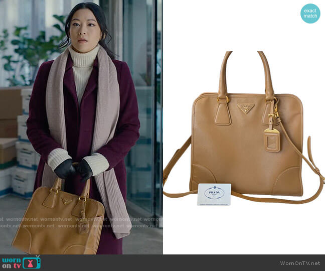 Prada Caramel Tote worn by Ingrid Yun (Arden Cho) on Partner Track