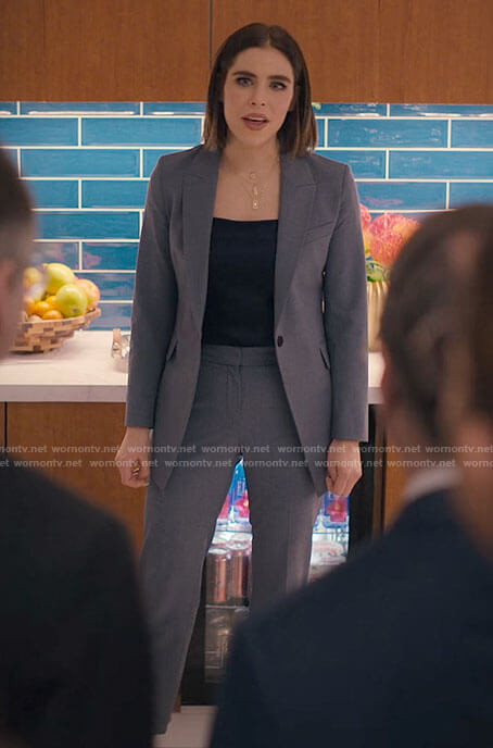 Rachel’s grey suit on Partner Track