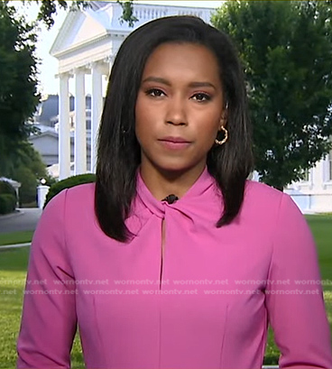 Rachel’s pink keyhole dress on Good Morning America