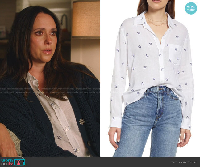 Rails Charli Star Linen Blend Blouse worn by Maddie Kendall (Jennifer Love Hewitt) on 9-1-1