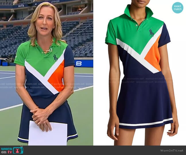 Polo Ralph Lauren US Open Tennis Skort worn by Lara Spencer on Good Morning America