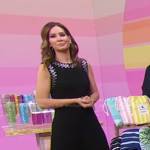 Rebecca’s black grommet dress on Good Morning America