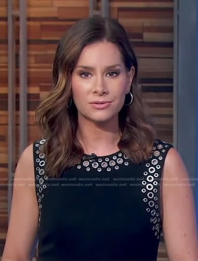 Rebecca’s black grommet dress on Good Morning America