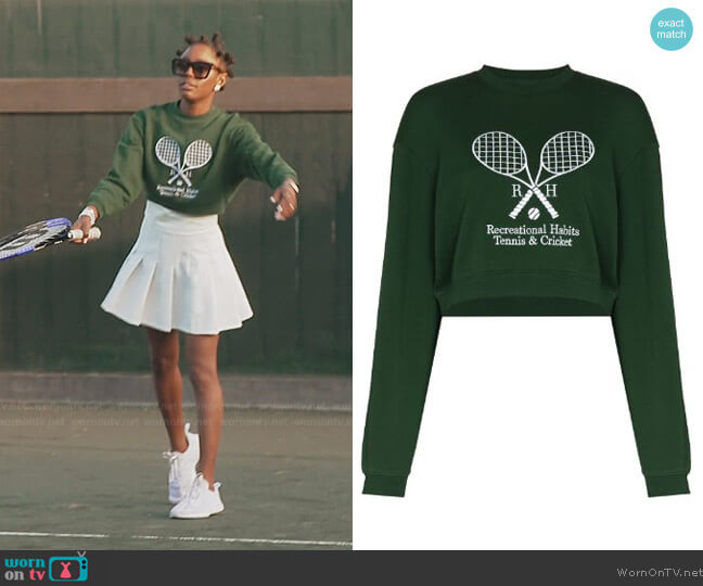 Recreational Habits Williams cropped sweatshirt worn by Venita Aspen on Southern Charm