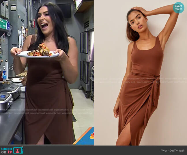 Reformation Kaila Knit Dress worn by Katie Stilo on Today