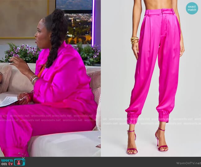 Retrofete Rocky Silk Pants worn by Jennifer Hudson on The Jennifer Hudson Show