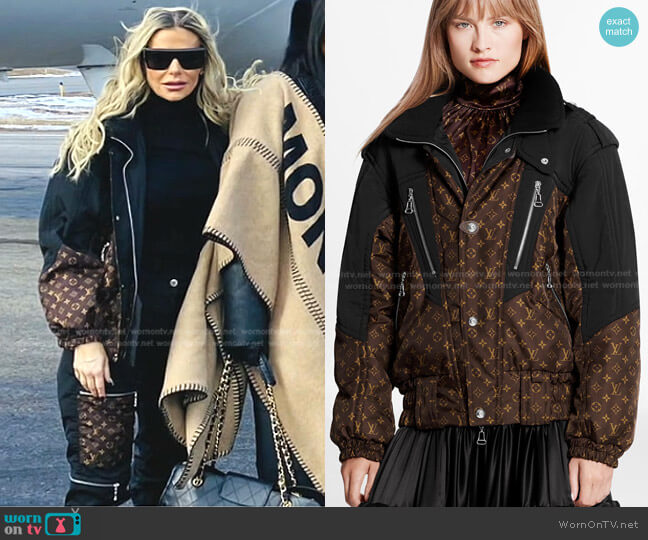 Louis Vuitton Retro Monogram Oversized Ski Jacket worn by Dorit Kemsley on The Real Housewives of Beverly Hills