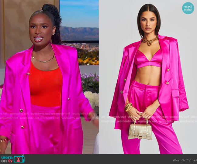 Retrofete Pandora Silk Blazer worn by Jennifer Hudson on The Jennifer Hudson Show