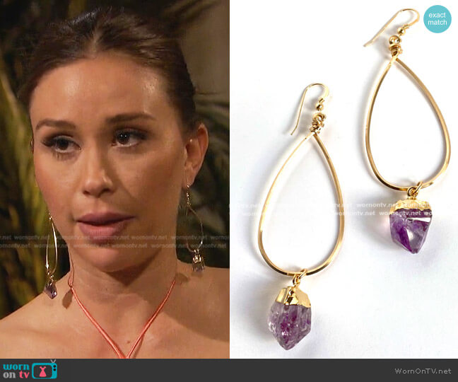 Robyn Rhodes Harolyn Earrings worn by Gabriela Windey on The Bachelorette